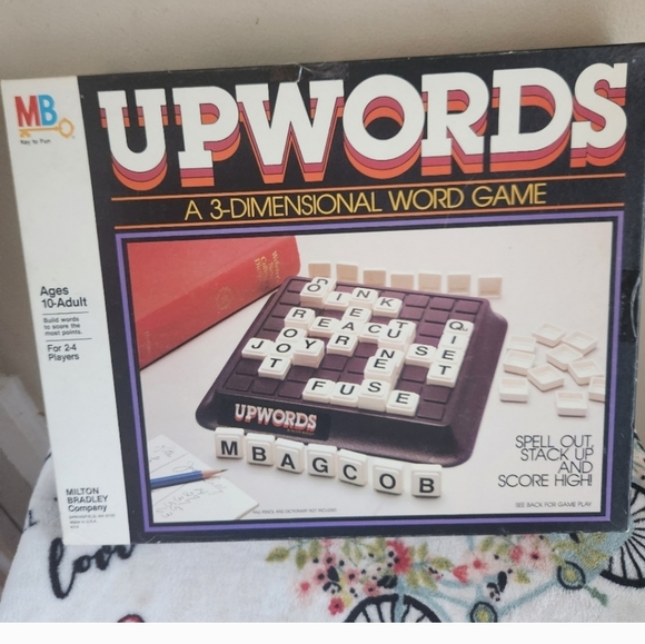 Vintage Upwords Board Game 1983 3-Dimensional Word Game Milton Bradley - Picture 1 of 2